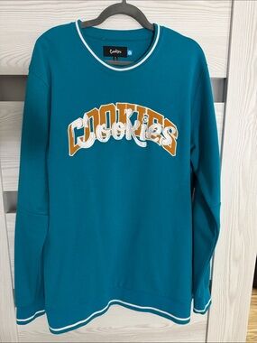 Cookies Men’s Teal Crewneck Sweater